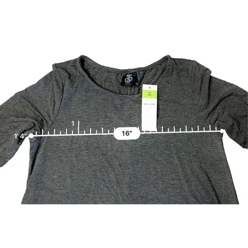 Agnes & Dora Agnes & Dora Dark Grey Jersey 3/4 Sleeve Tunic Swing Top X Small Academia NWT