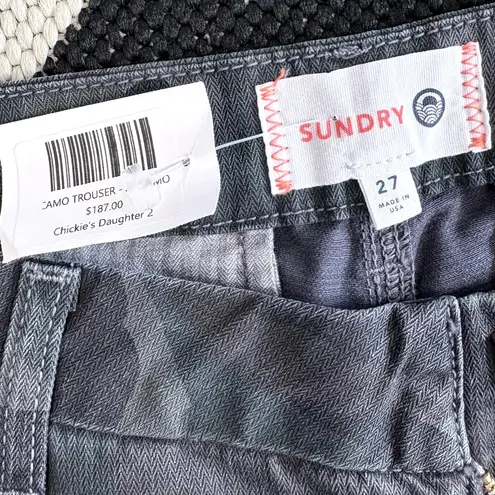 Sundry x Anthropologie Side Trim Camo Le Soleil Pants in Charcoal Size 27 - Image 14