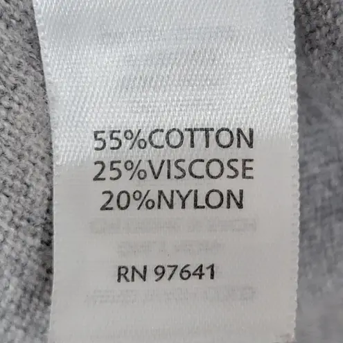 J Jill Gray Crew Neck Long Sleeve Cotton Blend Sweater Women Size S