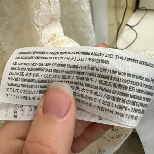 Abercrombie & Fitch NWT  Full Lace Long-sleeve White Top  New XS