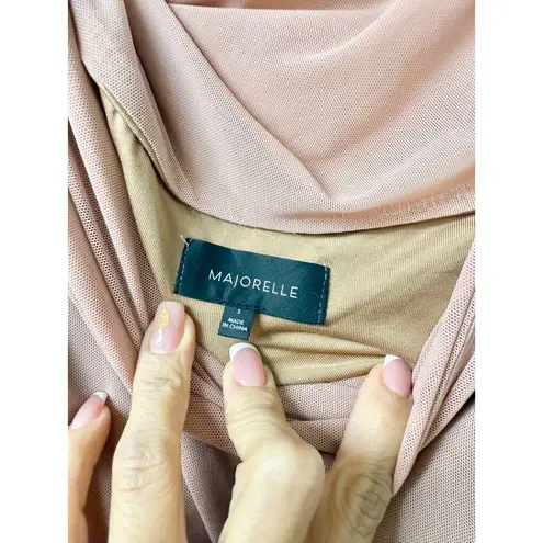 Majorelle Phoenix Off Shoulder Ruched Bodycon Mini Dress Nude Women's Size S