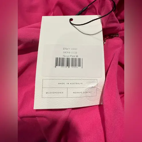Nookie NWT Envy Maxi Dress in Neon Pink Sz Medium $300