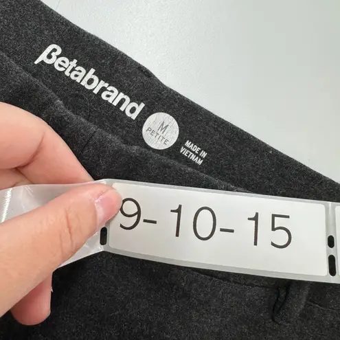 Betabrand Pants Womens Medium Petite Gray Classic Dress Yoga Stretch Comfort