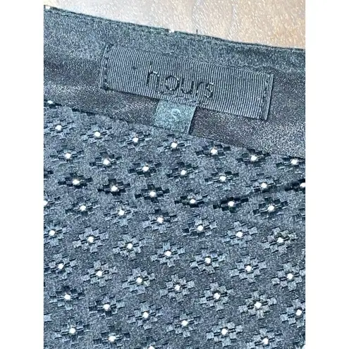 H:ours Elsa Dress in Black & White Small New Womens One Shoulder Cocktail