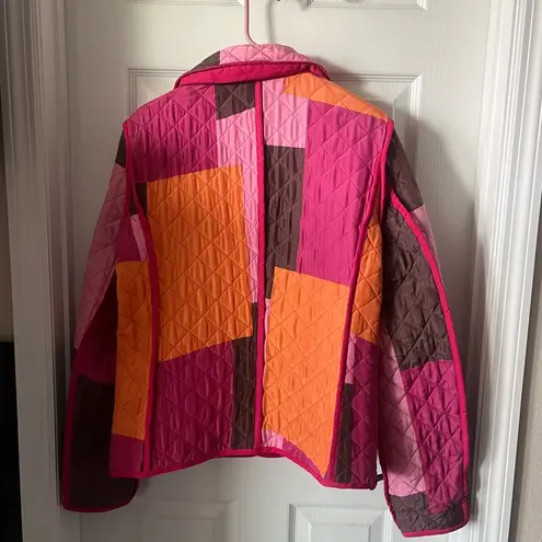 Anne Carson Pink and Orange Puffer Jacket