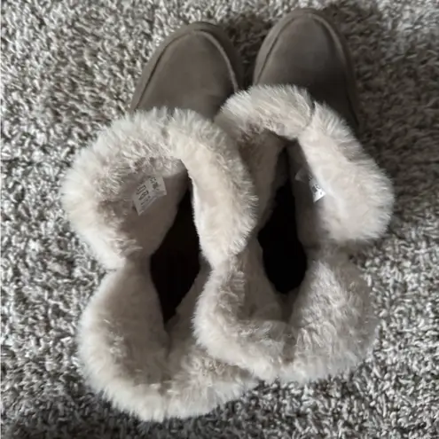 TAOS 8 Future Mid Boots in Brown Fur Lined Suede Tan