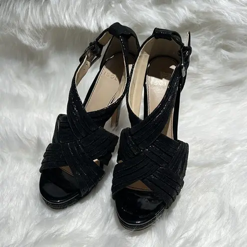 Isola ISOLÁ Black Tejus Strappy Heels 6.5. B84