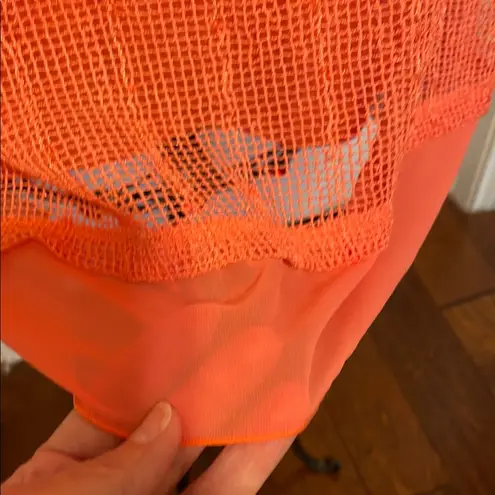 JM Collection 🔺🔺🔺BOGOHO 🔺🔺🔺Chic Coral Mesh Blouse with Elegant Design