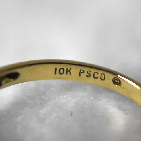 Source Unknown Rare 10K Gold Vintage PSCO Diamond/Ruby Wave Size 9 Cocktail Party Y2K Ring