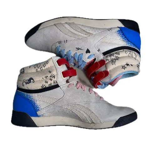 Reebok Freestyle High Harley Quinn DC Comics Sneaker Shoes Women’s Size 7.5