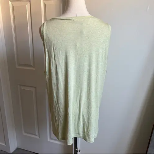 LNA NWT  Ribbed V Tank lime green