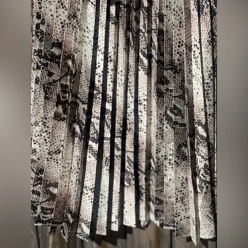 Endless Rose SNAKESKIN PLEATED MIDI SKIRT