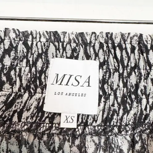 MISA Los Angeles Willa Ruffle Chiffon Pull On Mini Skirt Ditzy Floral Edgy XS