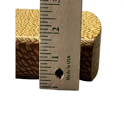 Handmade Wooden Purse Small Box Bag Rubber Handle Artisan Unique Used Brown