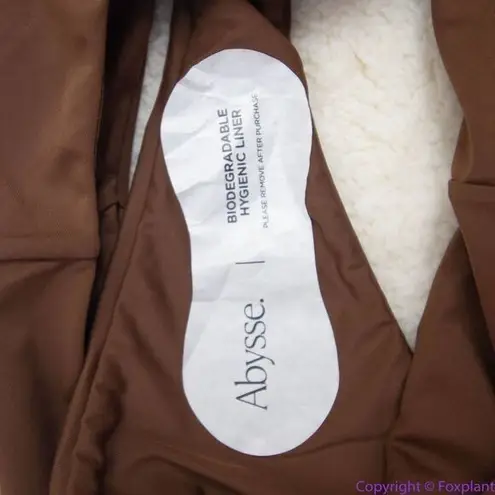 NEW Abysse x free people Benson high waisted bikini bottoms in dark brown, L Brown Size L