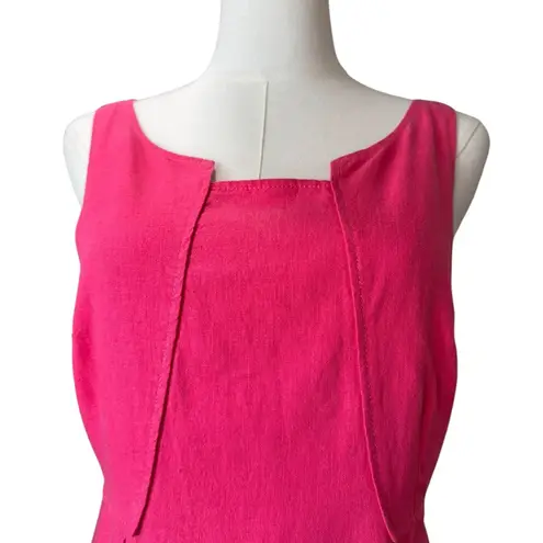 Edme & Esyllte deom Anthropologie Hot Pink Linen Sleeveless Dress ā Size 6