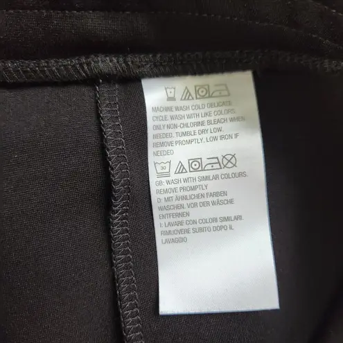 Susan Graver Occasions Regular Ponte Slim Leg Pants Lace Insert Black M A5542735