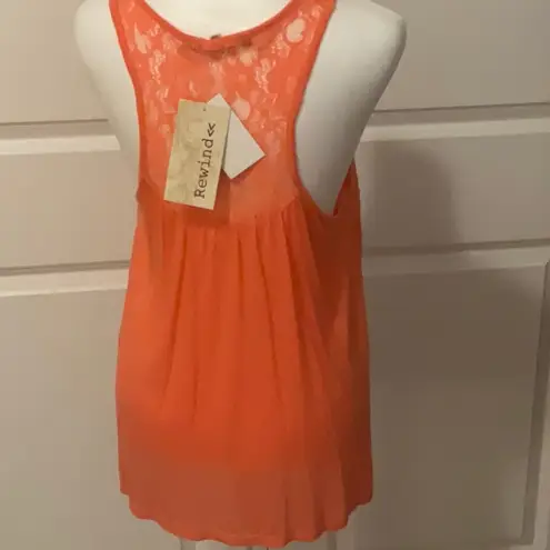 Rewind Orange Relaxed Sleeveless Tank Top