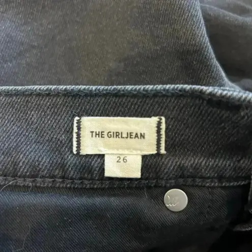 Madewell  The Girljean Adolpha Wash Black Ripped Knee Edition High Rise Size 26