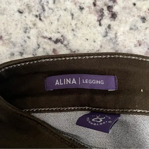 NYDJ NWT Alina Leggings Jeans Jeggings Sculpting Denim Brown Compact Stretch 4