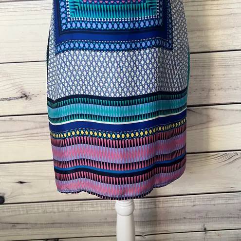 Missguided Silky Multicolor Scarf Patterned Backless Cami Dress