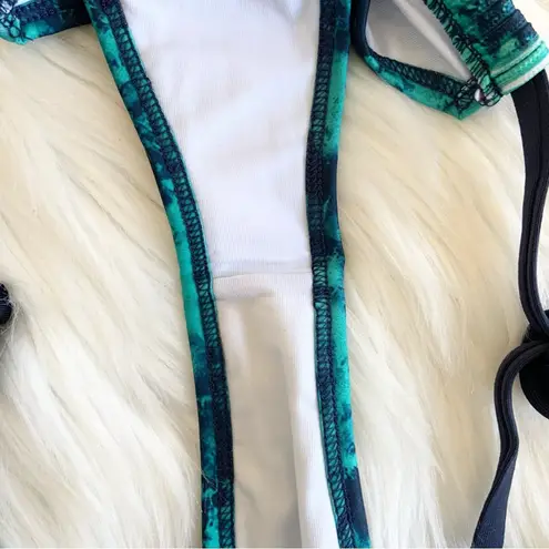 Yandy Two Piece Blue Tie Dye Bikini Set Adjustable Small/Medium NEW WITH TAGS