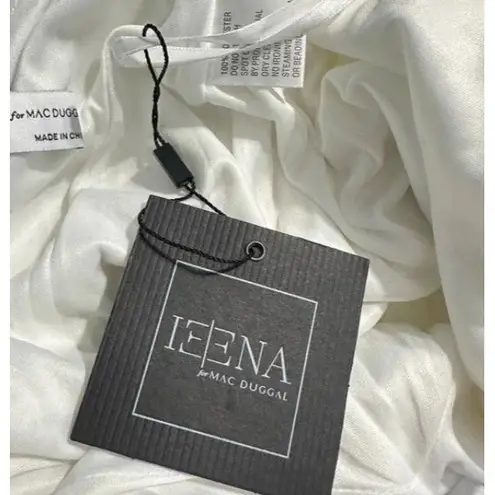 Mac Duggal New 25572 Beaded Halter Jersey Evening Gown white Dress 6