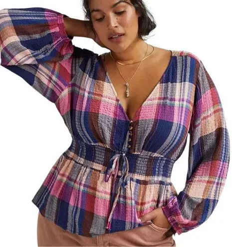 Anthropologie Pilcro Plaid Deep