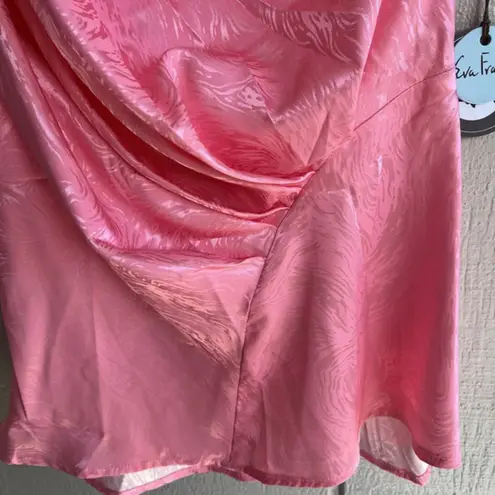 Eva Franco NWT Daphne One Shoulder Top in Pink Bubblegum Satin Size 4