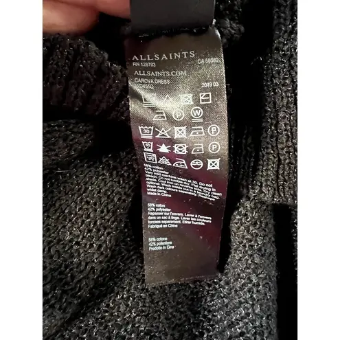 All Saints Carova Knit Cold Shoulder Sweater Dress Size Small NWT