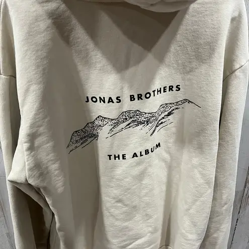 Jonas Brothers The Album Hoodie Tan Cotton Lounge Boy Band Womens Small