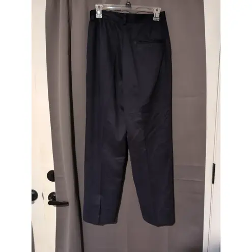 IZOD Club Navy Blue Pants, Women's Size 10 Wide Leg Pants, Casual Office Wear - Image 2