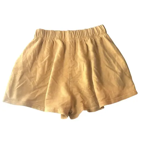 The Salty Babe Womens French Terry Shorts Pull On Lounge Yellow S