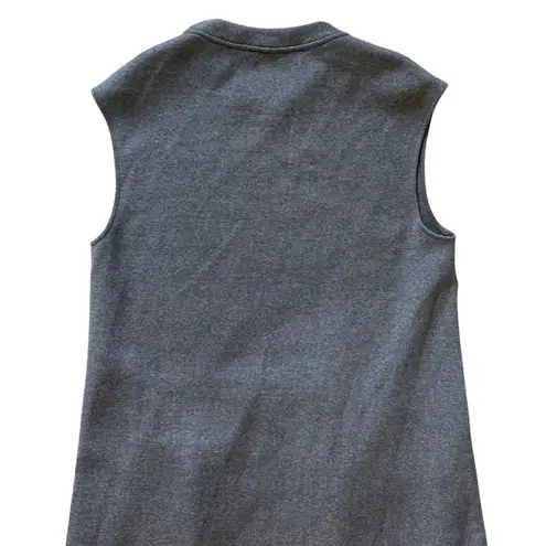 Marni Gray Tunic Dress Wool Sideswept Hem Symmetrical Minimalist IT 42/US 6 Silver