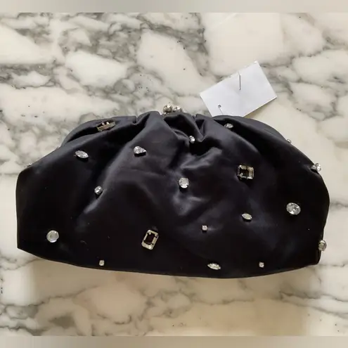 J.Crew NWT  Satin rhinestone clutch missing 4 rhinestones - Image 3