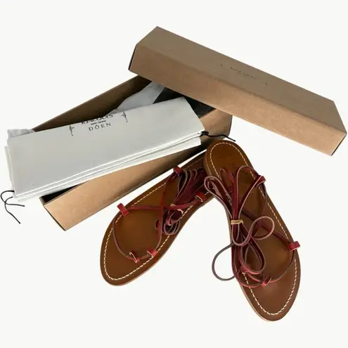 NIB DÔEN & K.Jacques Bikini Sandal | Sz 40 (9) | Rouge Vachetta Brown