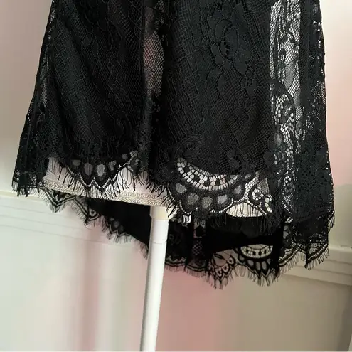 Elliatt • Black Lace Sheer Panel Top