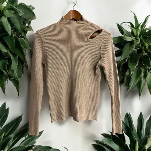 Venti6 Women's Ginger Tan Teardrop Cutout Sweater size OS (Small