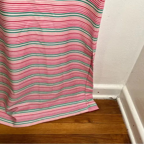 Vintage Nat Kaplan Couture Midi Dress Pink Stripes Size 6