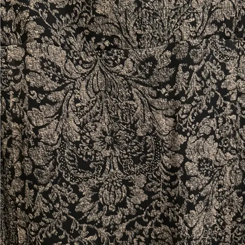 Lane Bryant XL Dark Coquette Filigree Lace Silk Dainty Spaghetti Strap Tank Top Black