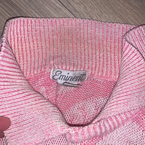 Eminent Vintage pink retro collared knit sweater