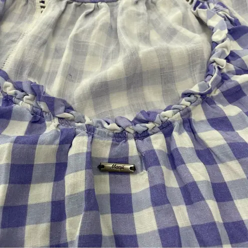 Maaji  Seersucker Magnolia Short Dress Purple White Size M - Image 8