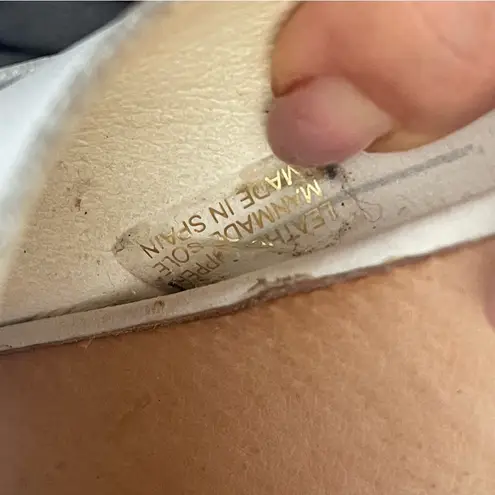 Shellys London White Leather Platform Bow Slide Sandals Modern comfort Sz 38