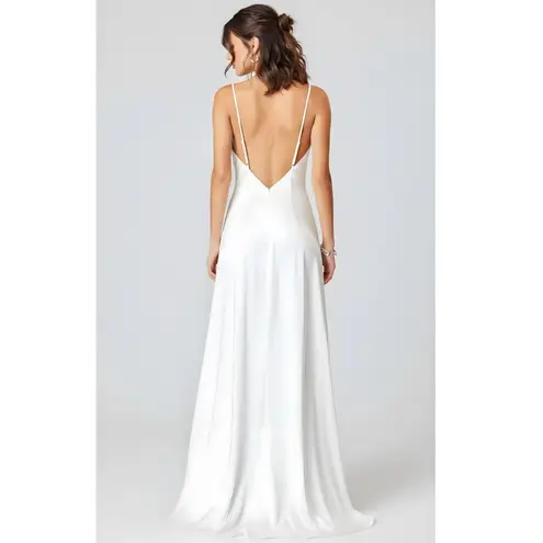 Elliatt Clementine Long Satin Gown, Ivory, XL