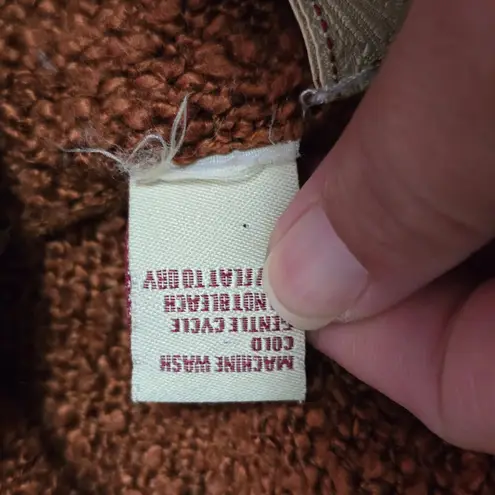 BKE Cowl Neck Knit Sweater Womens Large Brown Textured Long Sleeve Pullover