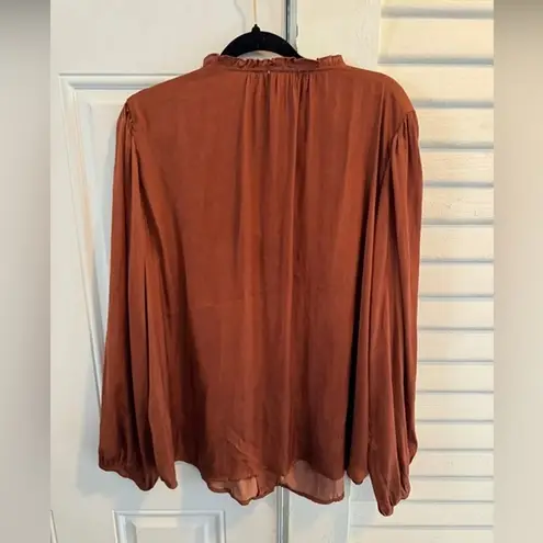 Mason & Belle  copper color peasant style blouse size 2X