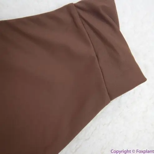 NEW Abysse x free people Benson high waisted bikini bottoms in dark brown, L Brown Size L