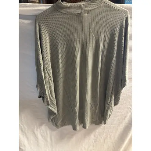 Prómesa Promesa Women's Cotton Front Tie Balloon Sleeves Sage Green Blouse Size M