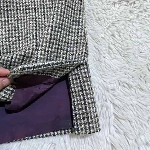 Vintage Women’s JH Collectibles Tweed Houndstooth Wool Blend Skirt size SM Union Gray