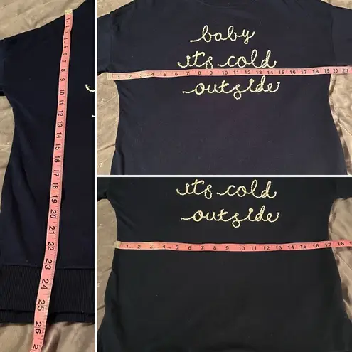 secret treasures Baby It’s Cold Outside Soft Long Sleeve Top Navy Blue S